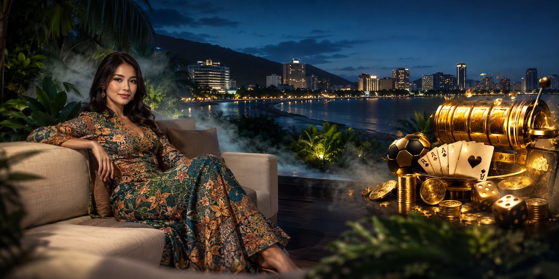 Hiburan kasino dan sukan langsung di Penang dengan motif batik