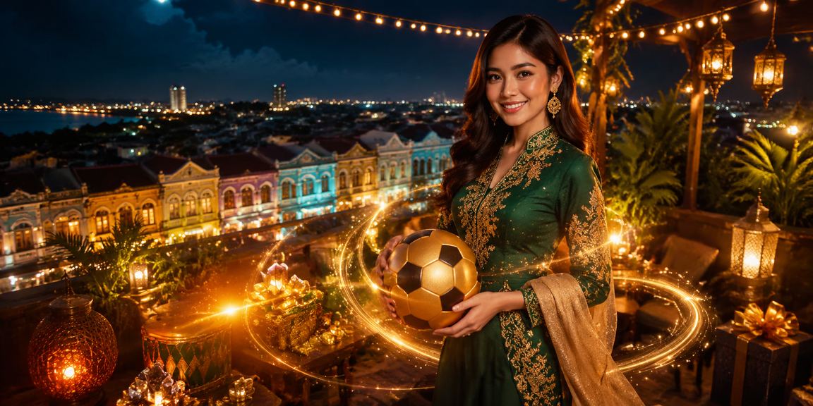 Suasana pesta sukan dan perayaan Hari Raya di Penang Malaysia